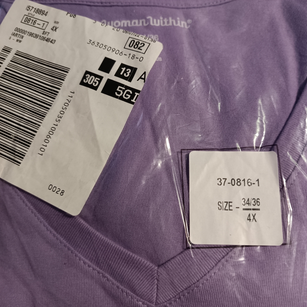 Woman Within Purple Short Sleeve Tee